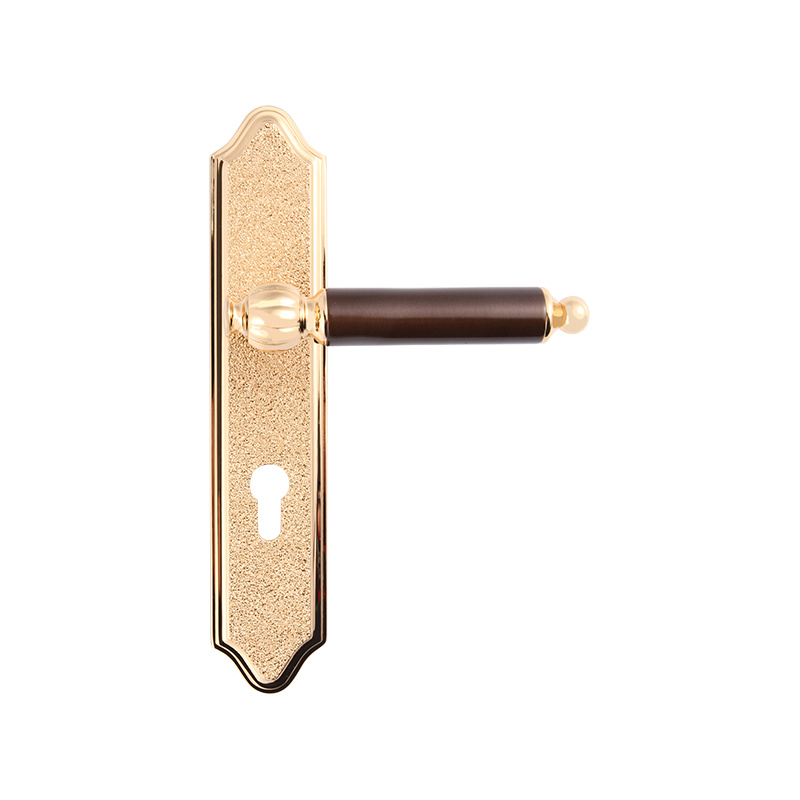 516-316 Ren kobber 24K Real Gold Light Luxury Door Lock Conjoined Lock