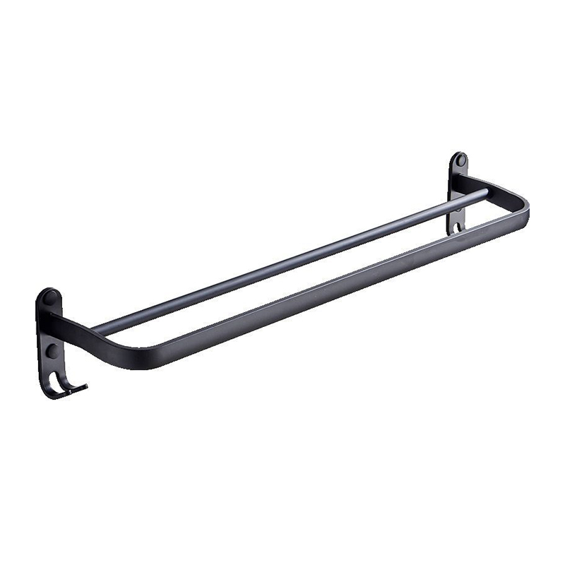 Moderne stil rom aluminium dobbeltstang punch-fritt baderomshåndkle rack